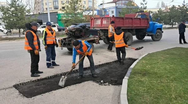 «Бишкекасфальтсервис» усилил ямочный ремонт дорог в Бишкеке